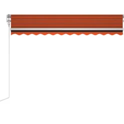 Best FinePRICE Sisäänkelattava markiisi LED/tuulisensori 300x250cm keltainen/valkoinen