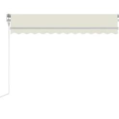 Best FinePRICE Sisäänkelattava markiisi LED/tuulisensori 300x250cm keltainen/valkoinen