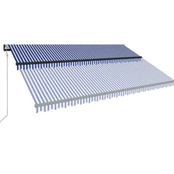 Best FinePRICE Sisäänkelattava markiisi LED/tuulisensori 300x250cm keltainen/valkoinen