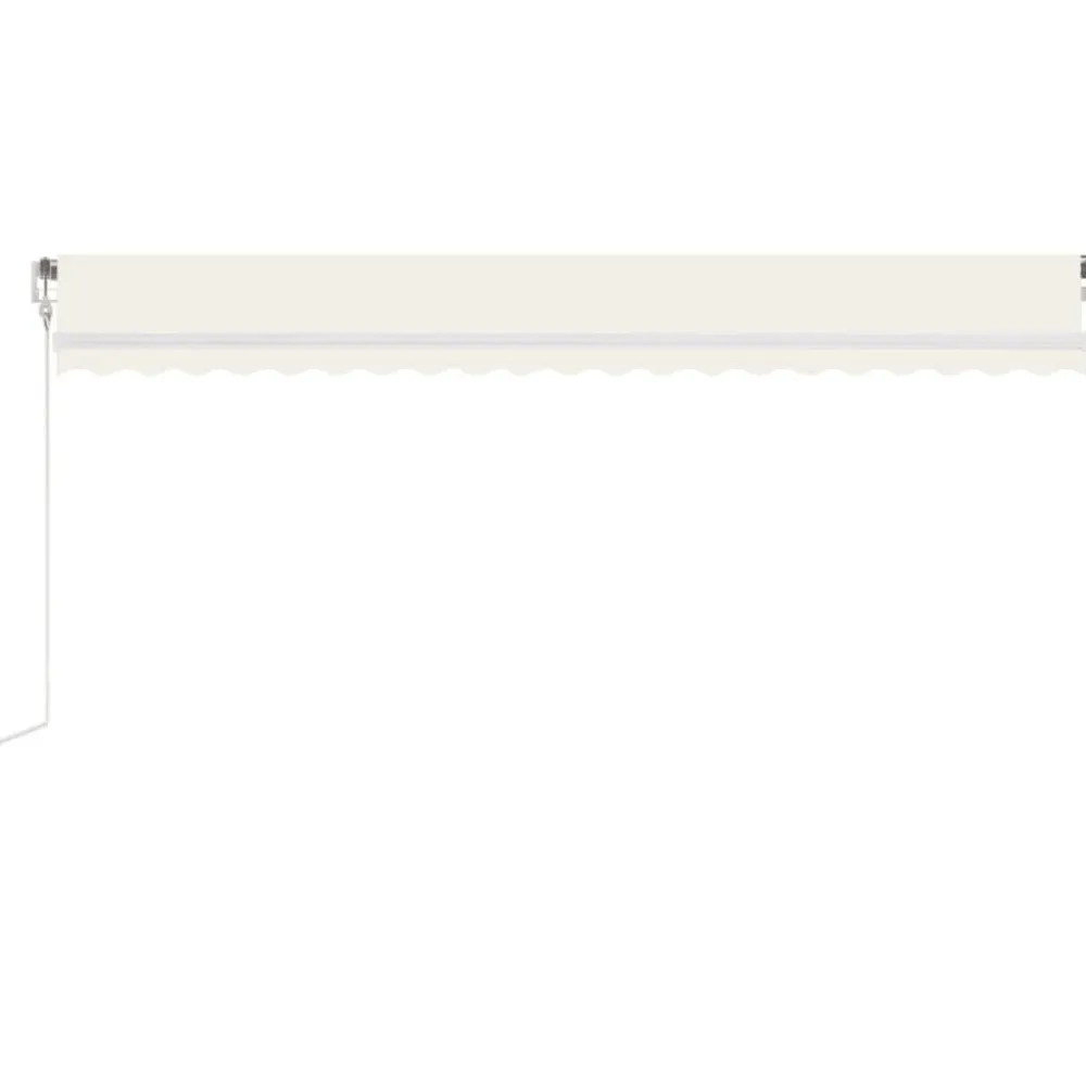 Best FinePRICE Sisäänkelattava markiisi LED/tuulisensori 300x250cm keltainen/valkoinen