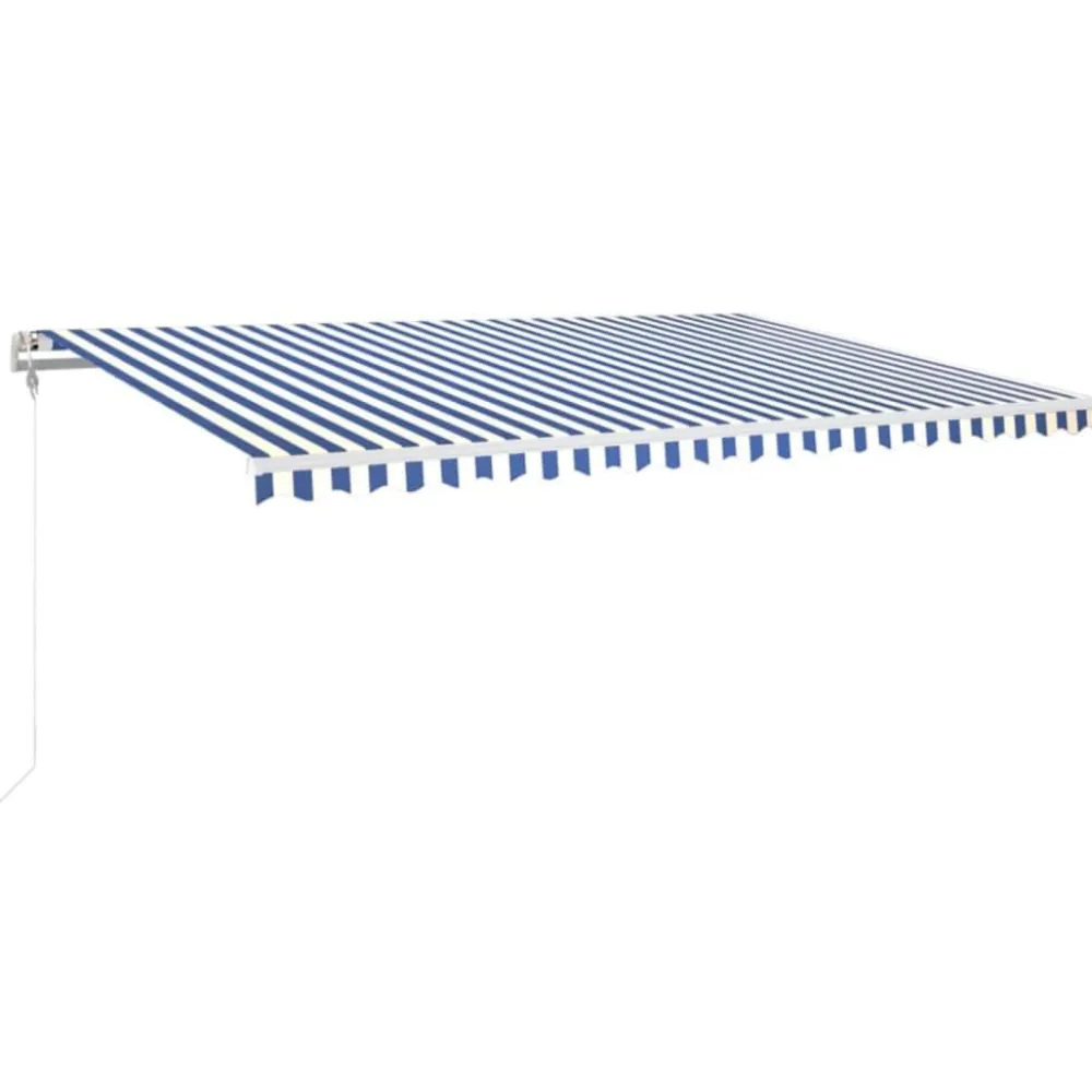 Best FinePRICE Sisäänkelattava markiisi LED/tuulisensori 300x250cm keltainen/valkoinen