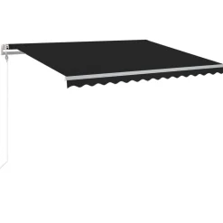 Best FinePRICE Sisäänkelattava markiisi LED/tuulisensori 300x250cm keltainen/valkoinen