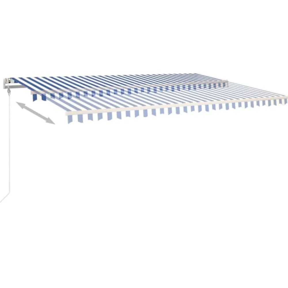 Best FinePRICE Sisäänkelattava markiisi LED/tuulisensori 300x250cm keltainen/valkoinen
