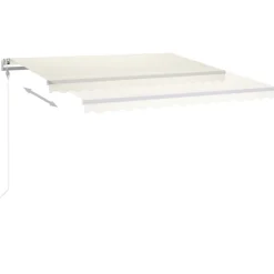 Best FinePRICE Sisäänkelattava markiisi LED/tuulisensori 300x250cm keltainen/valkoinen