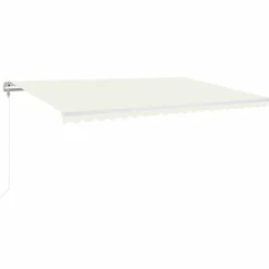 Best FinePRICE Sisäänkelattava markiisi LED/tuulisensori 300x250cm keltainen/valkoinen