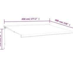 Discount FinePRICE Sisäänkelattava markiisi oranssiruskea 4,5x3 m kangas/alumiini