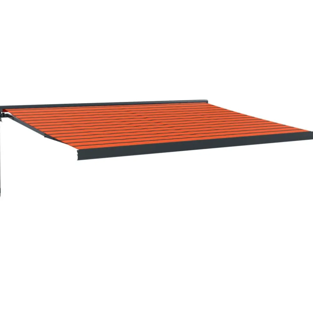 Discount FinePRICE Sisäänkelattava markiisi oranssiruskea 4,5x3 m kangas/alumiini