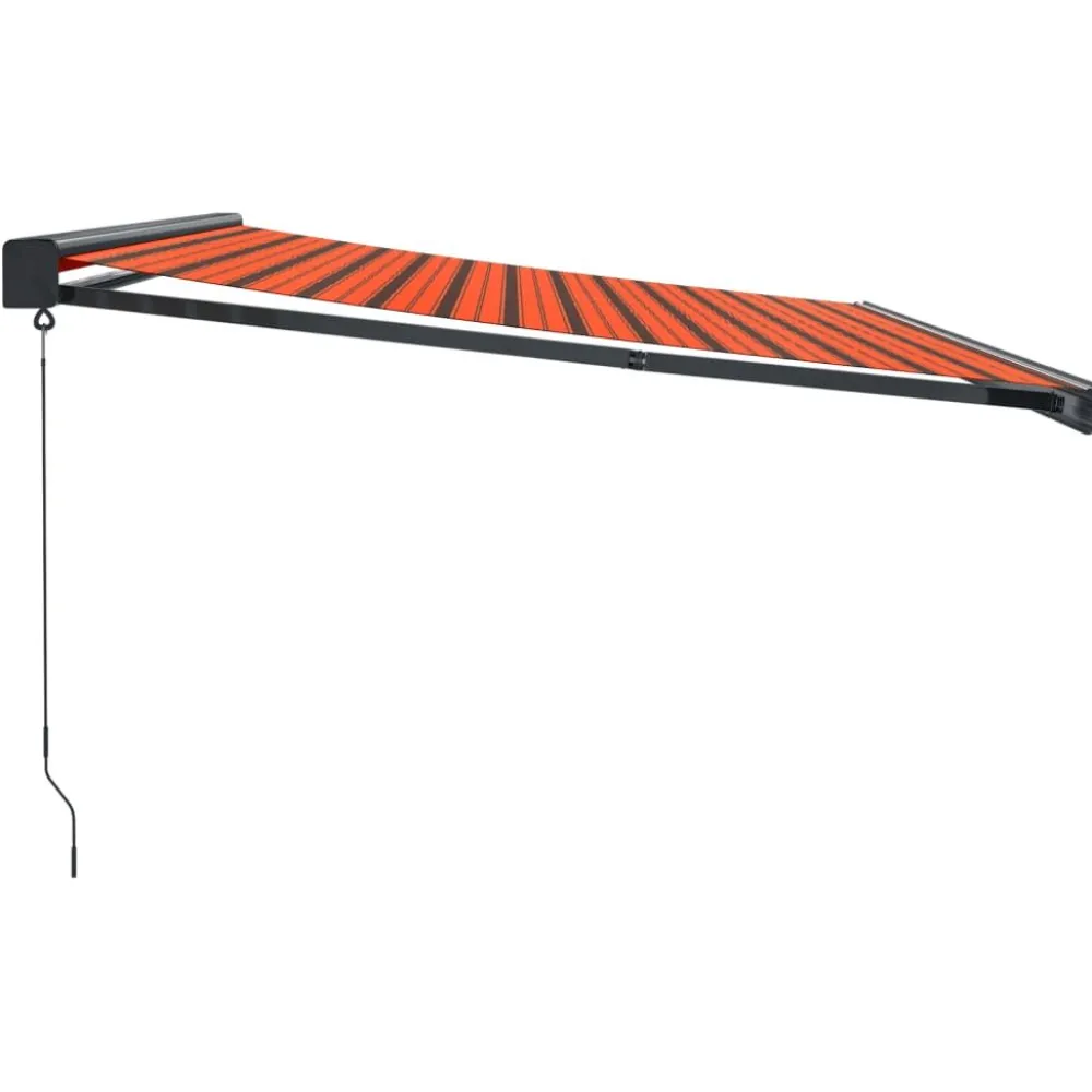 Online FinePRICE Sisäänkelattava markiisi oranssiruskea 4x3 m kangas/alumiini