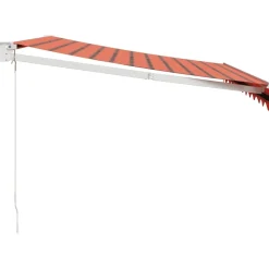 Online FinePRICE Sisäänkelattava markiisi oranssi/ruskea 3,5x2,5 m kangas/alumiini