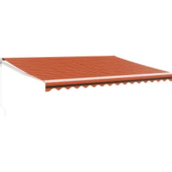 Discount FinePRICE Sisäänkelattava markiisi 4,5x3 m, oranssiruskea kangas/alumiini