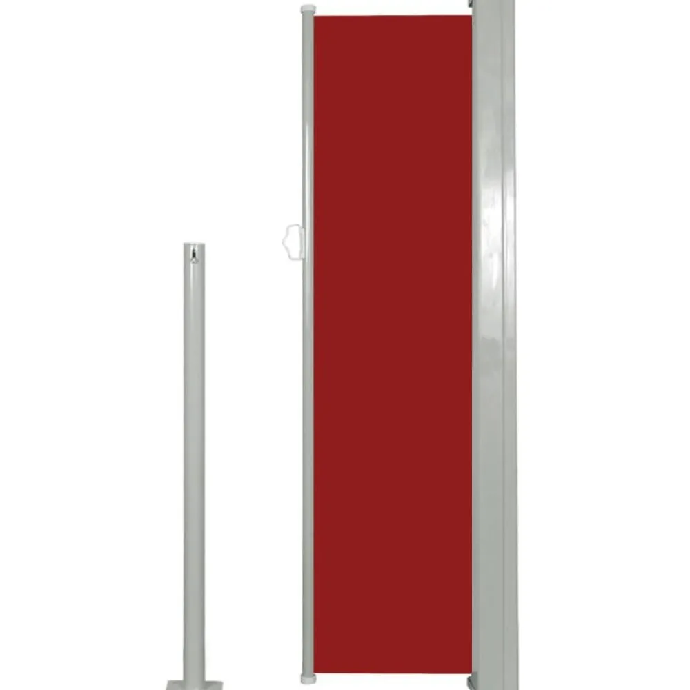 Online FinePRICE Sisäänvedettävä sivumarkiisi 120 x 300 cm punainen