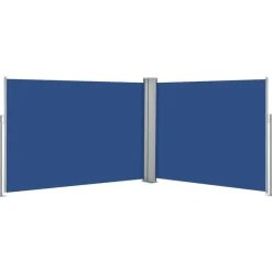 Outlet FinePRICE Sisäänvedettävä sivumarkiisi 120x1000 cm sininen