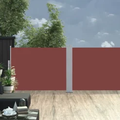 Clearance FinePRICE Sisäänvedettävä sivumarkiisi 120x1000 cm ruskea
