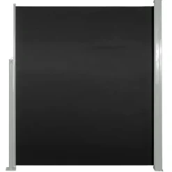 FinePRICE Sisäänvedettävä sivumarkiisi 160x500 cm musta