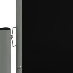 New FinePRICE Sisäänvedettävä sivumarkiisi 117x1200 cm musta