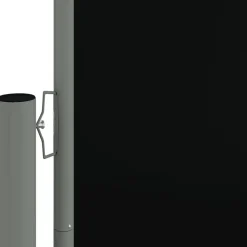 New FinePRICE Sisäänvedettävä sivumarkiisi 117x1200 cm musta