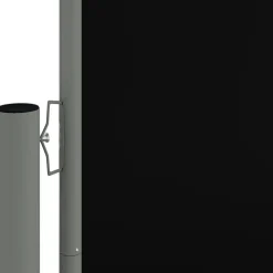 New FinePRICE Sisäänvedettävä sivumarkiisi 117x1200 cm musta