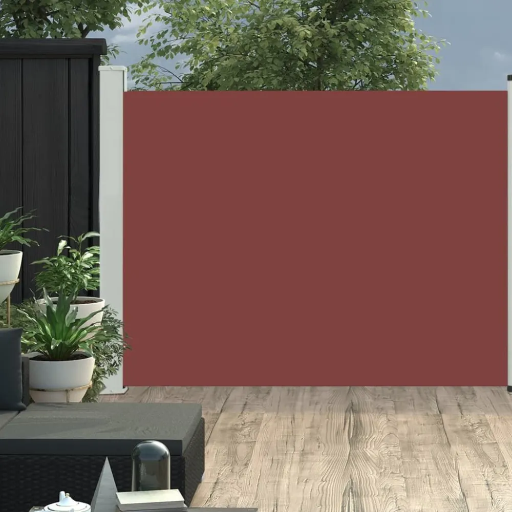Clearance FinePRICE Sisäänvedettävä terassin sivumarkiisi 140x500 cm ruskea