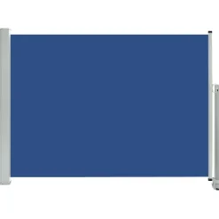 Hot FinePRICE Sisäänvedettävä terassin sivumarkiisi 80x300 cm sininen