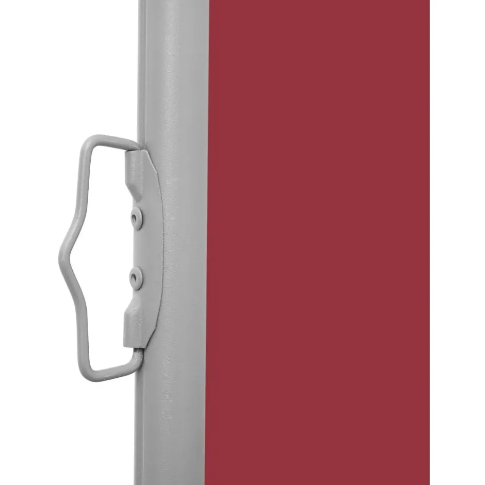 Clearance FinePRICE Sisäänvedettävä terassin sivumarkiisi 600x160 cm punainen