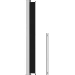 Hot FinePRICE Sisäänvedettävä terassin sivumarkiisi 200x500 cm musta