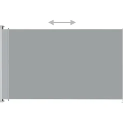 Outlet FinePRICE Sisäänvedettävä terassin sivumarkiisi 220x300 cm antrasiitti