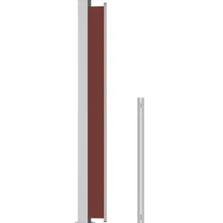 New FinePRICE Sisäänvedettävä terassin sivumarkiisi, ruskea, 180x300 cm