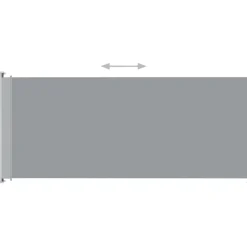 FinePRICE Sisäänvedettävä terassin sivumarkiisi 220x500 cm antrasiitti