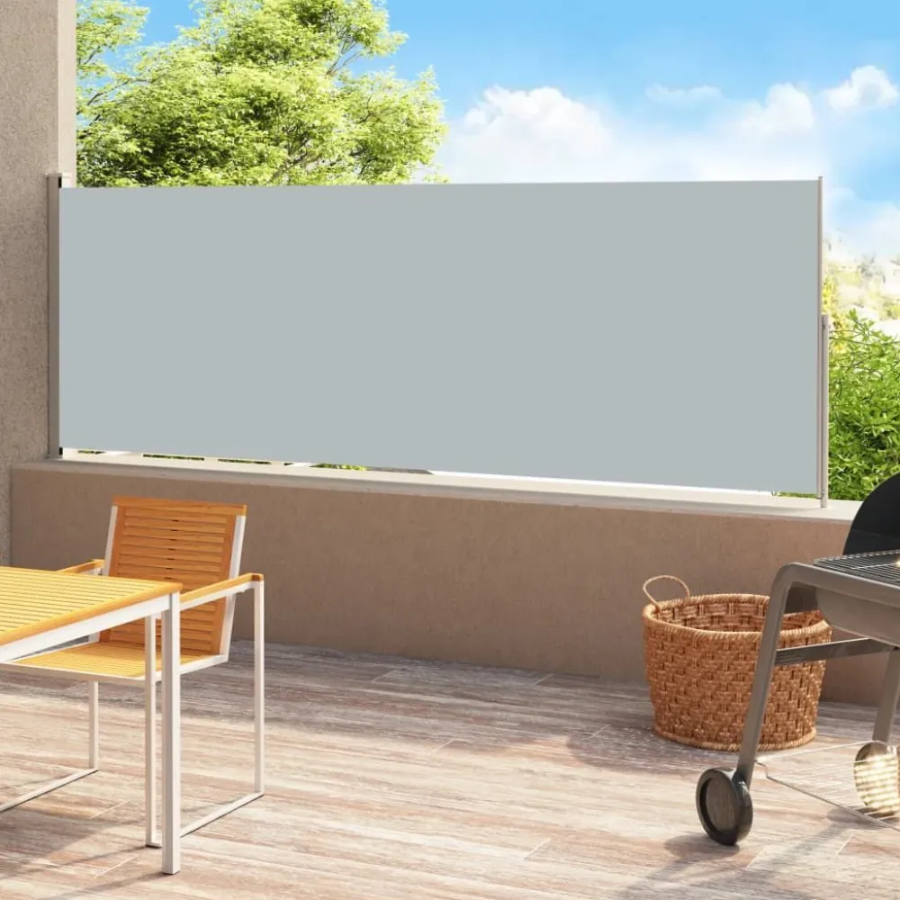 FinePRICE Sisäänvedettävä terassin sivumarkiisi 220x500 cm antrasiitti