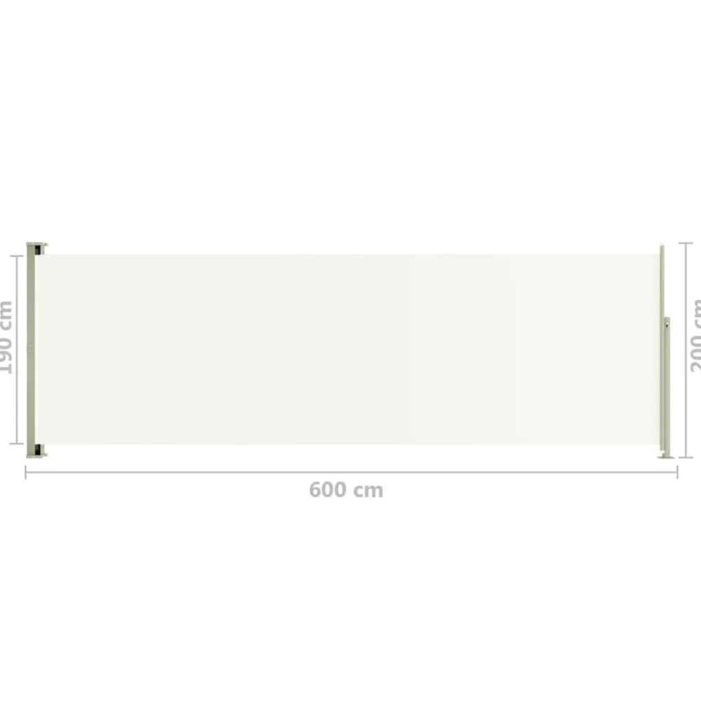 FinePRICE Sisäänvedettävä terassin sivumarkiisi 117x600 cm ruskea