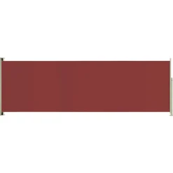 FinePRICE Sisäänvedettävä terassin sivumarkiisi 117x600 cm ruskea