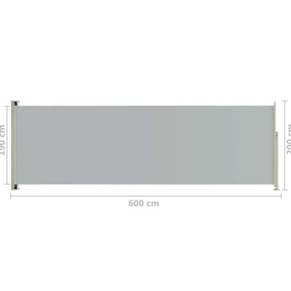 FinePRICE Sisäänvedettävä terassin sivumarkiisi 117x600 cm ruskea