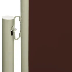 FinePRICE Sisäänvedettävä terassin sivumarkiisi 117x600 cm ruskea