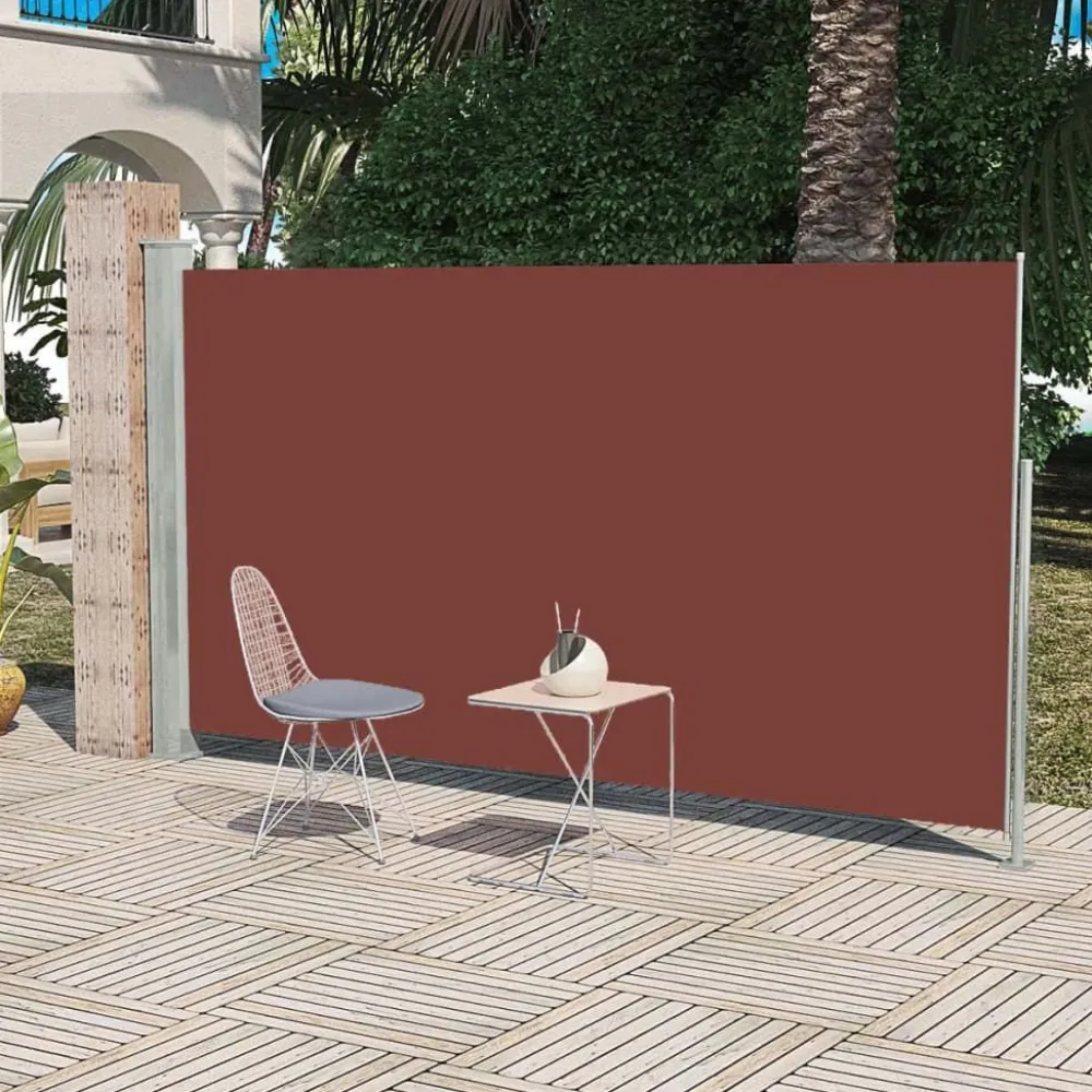 Hot FinePRICE Sivumarkiisi terassille 160 x 300 cm ruskea