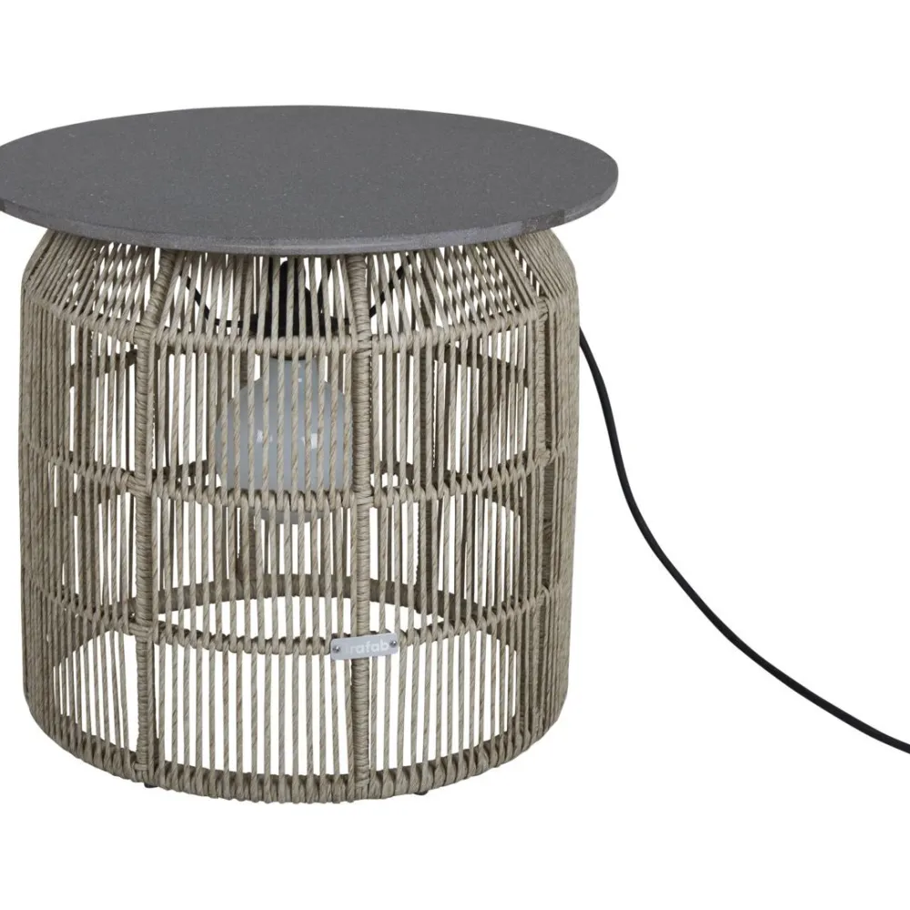 Outlet Brafab Sivupöytä Pamir, Ø50cm, beige