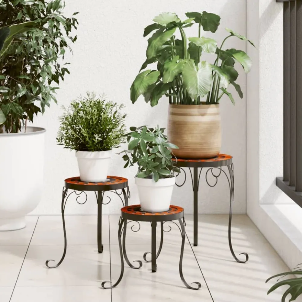 Clearance FinePRICE Sivupöytä/kasviteline mosaiikki terrakotta (41127)