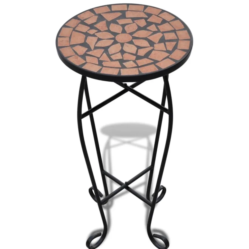 Clearance FinePRICE Sivupöytä/kasviteline mosaiikki terrakotta (41127)