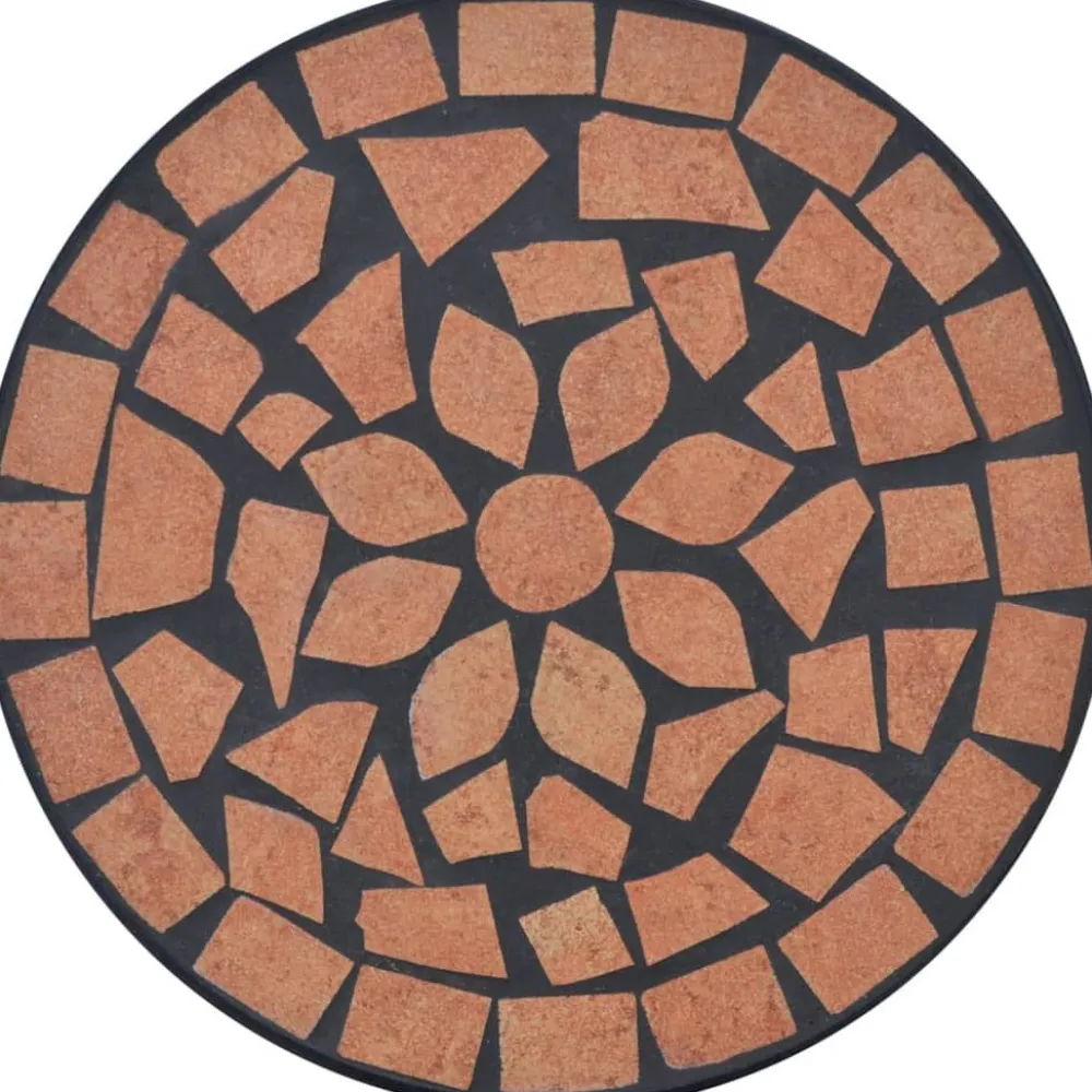 Clearance FinePRICE Sivupöytä/kasviteline mosaiikki terrakotta (41127)