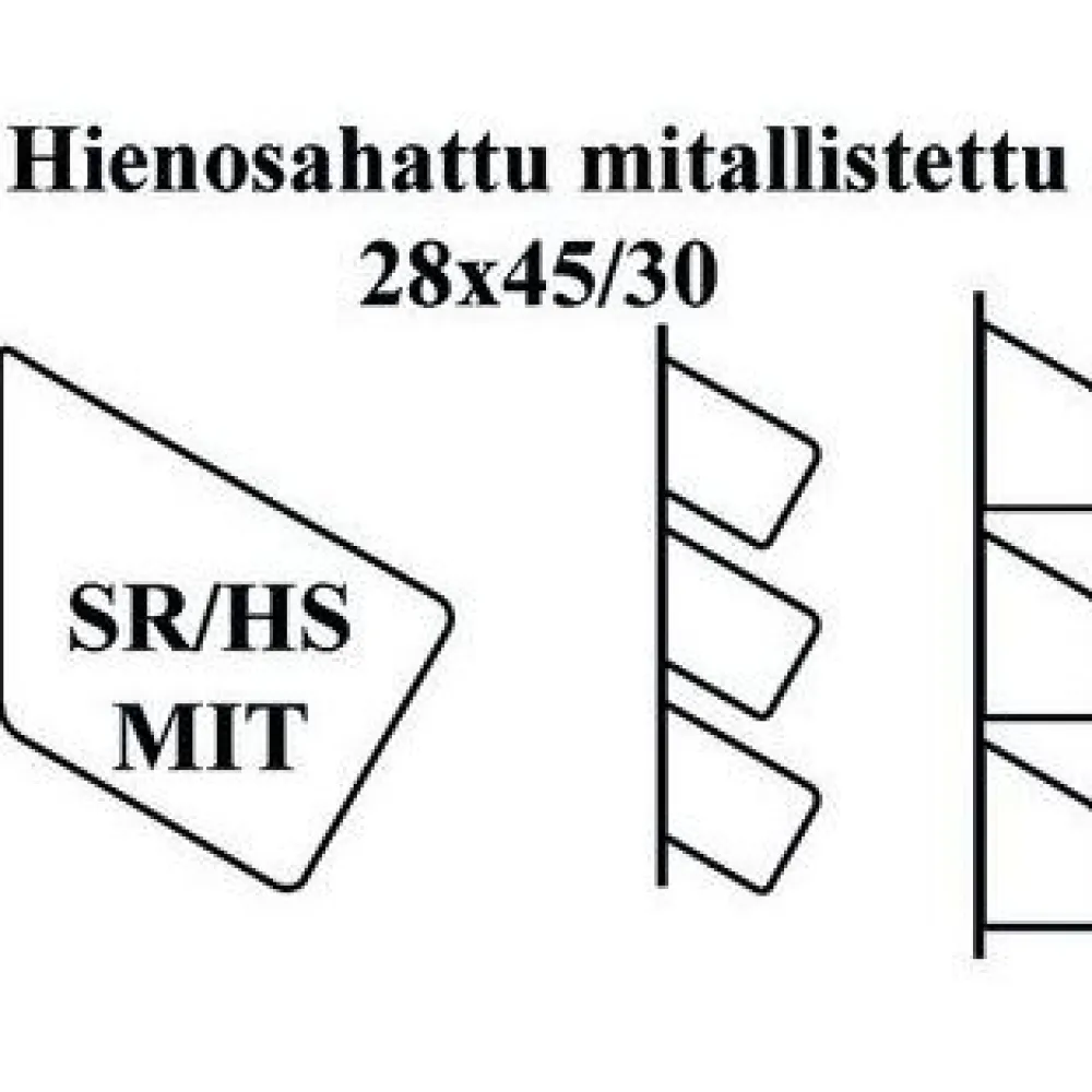 Outlet Siparila Säleikkörima MIT/HS ST 4S 28x45/30mm harmaa RR23
