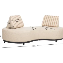 New Home4you Sohva AMANO 2-istuttava, beige