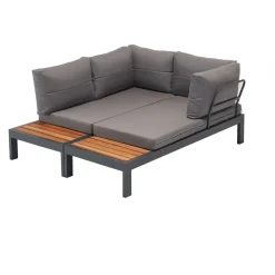 Outlet Linento Garden Sohvaryhmä Verona Wood, 4-istuttava, harmaa