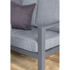 Venture Home Sohvaryhmä Barcelona, 3-istuttava sohva + 2 lepotuolia + sohvapöytä, harmaa