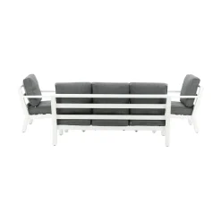 Clearance Venture Home Sohvaryhmä Barcelona, 3-istuttava sohva ja 2 nojatuolia, harmaa/valkoinen