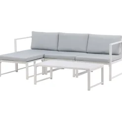 Venture Home Sohvaryhmä Salvador, 3-istuttava divaanisohva + sohvapöytä, harmaa/valkoinen