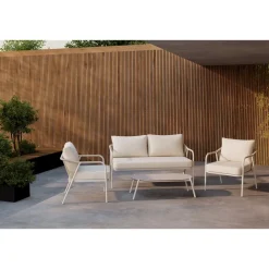 Hot Venture Home Sohvaryhmä Sicily, 2-istuttava sohva + 2 lepotuolia + sohvapöytä, beige