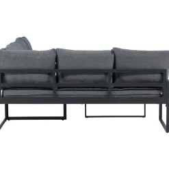 Venture Home Sohvaryhmä Zingaro, 5-istuttava kulmasohva + sohvapöytä, musta/harmaa