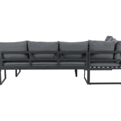 Venture Home Sohvaryhmä Zingaro, 5-istuttava kulmasohva + sohvapöytä, musta/harmaa