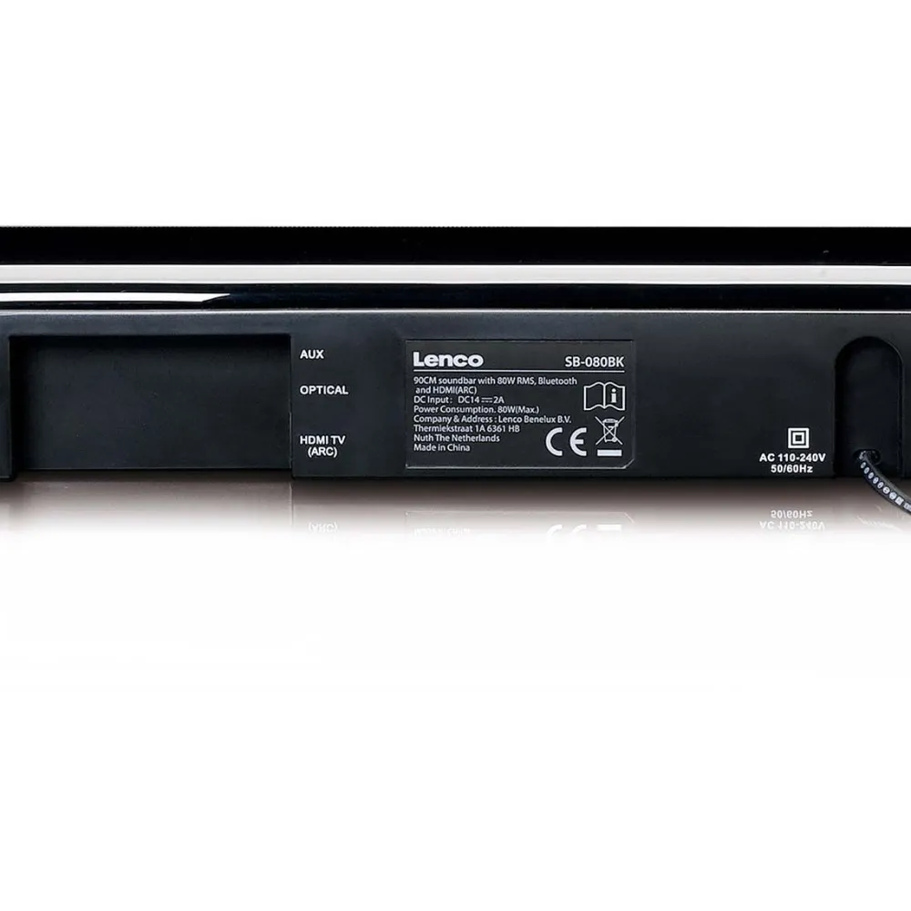 Sale Lenco Soundbar-kaiutin , 90cm, subwooferilla, 80W, RMS