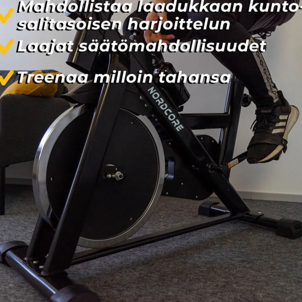 Online Nordcore Spinningpyörä Core 1300, Musta