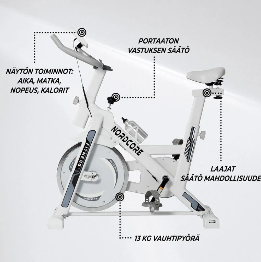 Discount Nordcore Spinningpyörä Core 1300, valkoinen